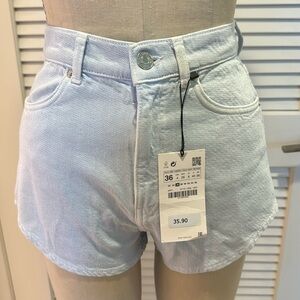 New with tags! Zara light blue denim shorts size 4
